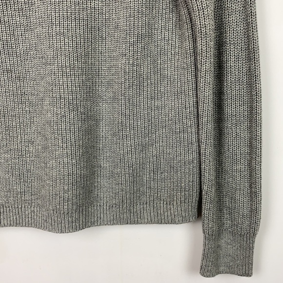J.Crew XS Factory Gray Sweater Black Ribbon Bow Cotton Blend - Picture 6 of 10